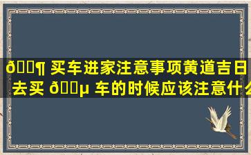 🐶 买车进家注意事项黄道吉日（去买 🐵 车的时候应该注意什么）